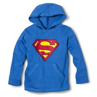 Superman Infant Toddler Boys Hooded Long Sleeve Tee   Blue 3T