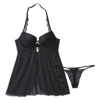 Gilligan & OMalley Womens Flyaway Babydoll Set   Black S