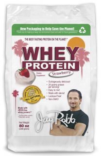 Jay Robb   Whey Protein Isolate Powder Strawberry   80 oz.