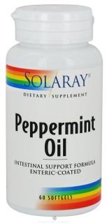 Solaray   Peppermint Oil Enteric Coated   60 Softgels