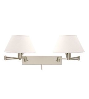 Home And Office 2 Light Swing Arm Lights/Wall Lamps in Satin Nickel WS14 2 52