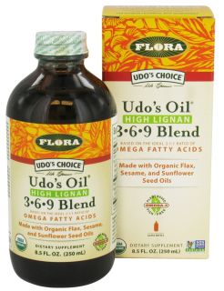 Flora   Udos Choice Udos Oil High Lignan 3 6 9 Blend   8.5 oz. Formerly Flora Udos Choice High Lignan Oil Blend