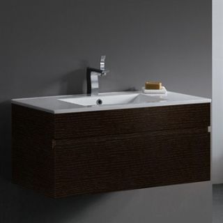 Vigo 35 inch Single Bathroom Vanity   Wenge
