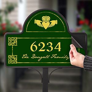 Irish Claddagh Personalized Address Magnet
