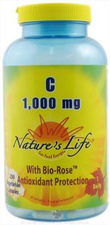 Natures Life   Vitamin C 1000 mg.   250 Vegetarian Capsules