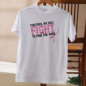Personalized Pink Ribbon Breast Cancer Awareness T Shirts   Find A Cure