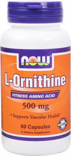 NOW Foods   L Ornithine 500 mg.   120 Capsules