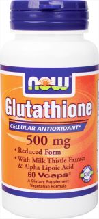 NOW Foods   Glutathione Cellular Antioxidant 500 mg.   60 Vegetarian Capsules