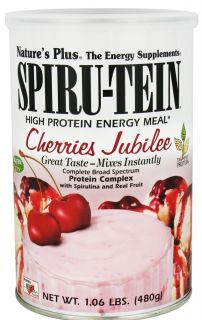 Natures Plus   Spiru Tein High Protein Energy Meal Cherries Jubilee   1.05 lbs.