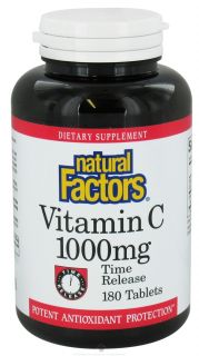 Natural Factors   Vitamin C Time Release 1000 mg.   180 Tablets