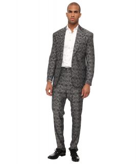 Vivienne Westwood MAN RUNWAY Aloe Luxury Jacquard Regular Fit Suit Mens Suits Sets (Gray)