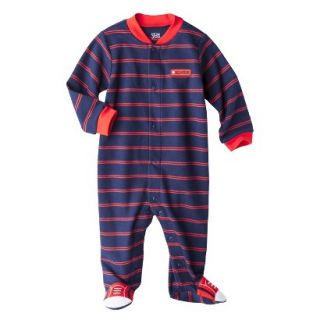 Just One YouMade by Carters Newborn Boys Striped Sleep N Play   Navy/Red NB
