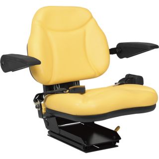 A & I Products Big Boy Suspension Tractor Seat   Yellow, Model BBS108YL