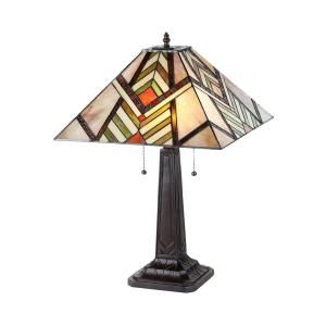 Chloe Lighting Aberle 23 in. Tiffany Style Mission Bronze Table Lamp CH33260MS16 TL2