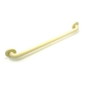 WingIts Premium 42 in. x 1.25 in. Polyester Painted Stainless Steel Grab Bar in Bone (45 in. Overall Length) WGB5YS42BO