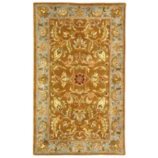 Safavieh Heritage Brown/Blue 2 ft. x 3 ft. Wool Area Rug HG812A 2