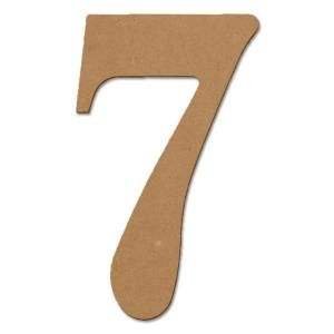 Design Craft MIllworks 8 in. MDF Classic Wood Number (7) 47393