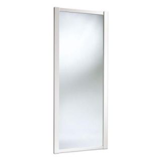 Custom Door and Mirror European Shaker Series Full Mirror Steel White Framed Interior Sliding Door SKRW1MP4068W