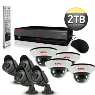 Revo 16 CH 2TB DVR4 Surveillance System with (8) 600 TVL 33 ft. Nightvision Cameras R164D4FB4F 2T