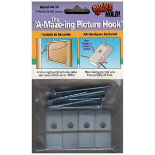 QuakeHOLD! A Maze ing Picture Hooks (4 Pack) 4338