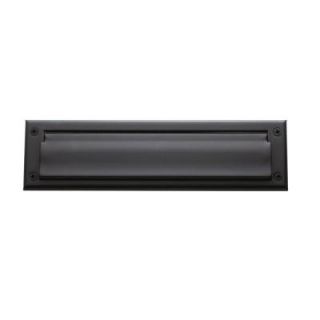 Baldwin Oil Rubbed Bronze Magazine Size Hinged Letter Box Plate 0017.102 at The Home Depot