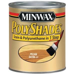 Minwax 1 Qt. PolyShades Pecan Satin Stain and Polyurethane in 1 Step 61320444