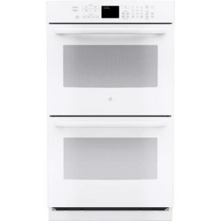 GE Profile 30 in. Double Electric Wall Oven Self Cleaning with Convection in White PT7550DFWW