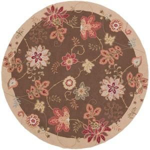Rushville Coffee 4 ft. Round Area Rug Rushville 4RD
