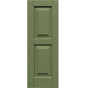 Winworks Wood Composite 12 in. x 34 in. Raised Panel Shutters Pair #660 Weathered Shingle 51234660