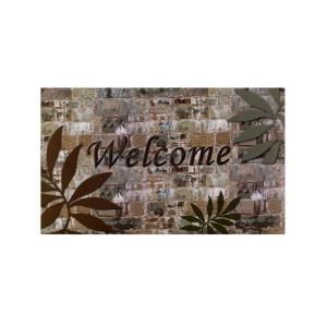Fantasia 18 in. x 30 in. Welcome Palms Outdoor Rubber Entrance Mat RM1830WP06