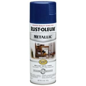 Rust Oleum Stops Rust 11 oz. Protective Enamel Metallic Cobalt Blue Spray Paint 7251830