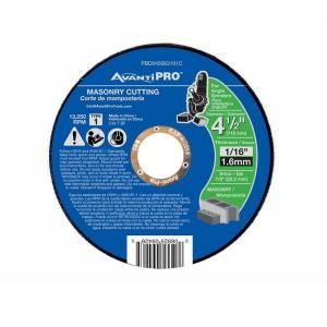 Avanti Pro 4 1/2 in. x1/16 in. x7/8 in. Masonry Cutting Disc Type 1 PBD045063101C