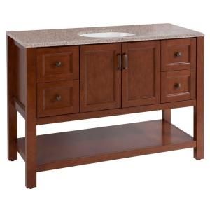 Home Decorators Collection Catalina 48 in. Vanity in Amber with Stone Effects Vanity top in Sienna CA48P2COM A