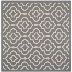 Safavieh Courtyard Anthracite/Beige 5.3 ft. x 5.3 ft. Square Area Rug CY6926 246 5SQ