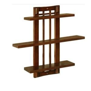 Home Decorators Collection Artisan 18 in. Open Panel with 3 Wall Shelf in Light Oak 0490910950