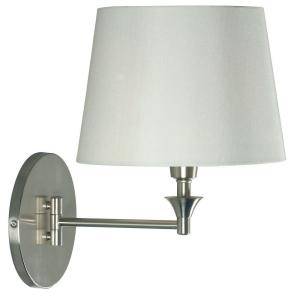 Kenroy Home Martin 1  Light Brushed Steel Wall Swing Arm Lamp 32180BS