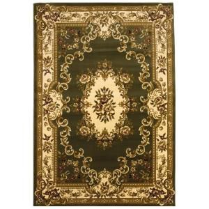 Kas Rugs Elegant Aubusson Green 5 ft. 3 in. x 7 ft. 7 in. Area Rug COR531253X77