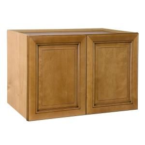 Home Decorators Collection Assembled 36x18x24 in. Wall Double Door Cabinet in Lewiston Toffee Glaze W362418 LTG