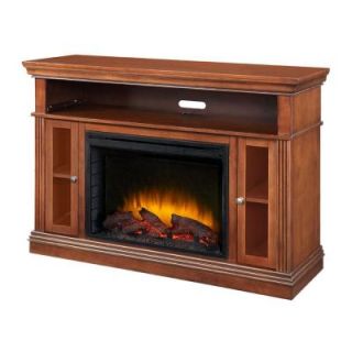Pleasant Hearth Sullivan 52 in. Media Console Electric Fireplace in Cherry Mahogany DISCONTINUED 238 155 68
