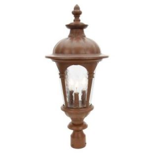 Hampton Bay Renaissance Rustic Bronze 11 In. 3 Light Post Lantern DISCONTINUED HB9316P 98