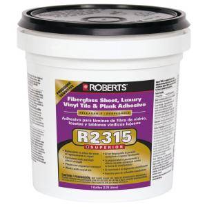 Roberts 1 gal. Luxury Vinyl Tile (LVT) and Plank, Fiberglass Sheet, and Carpet Tile Releasable Adhesive R2315 1 at The Home Depot