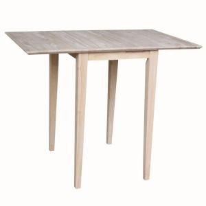 International Concepts Small Drop Leaf Wood Unfinished Dining Table T 2236D