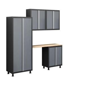 NewAge Products Bold Series 6 ft. 10 in. Wide 5 Piece Welded Steel Cabinet Set 37417