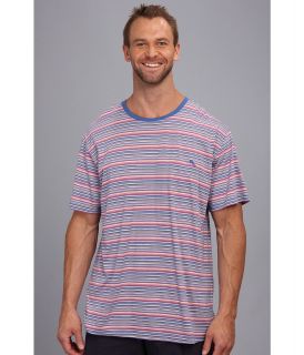 Tommy Bahama Big Tall Cotton Modal Knit Stripe S/S Tee Mens T Shirt (Purple)