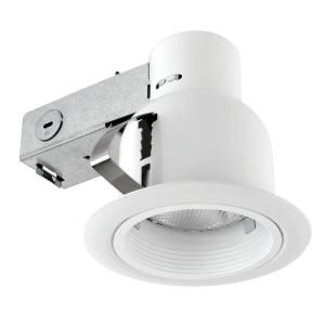 Globe Electric 4 in. Open Indoor/Outdoor White Recessed Lighting Kit 90670