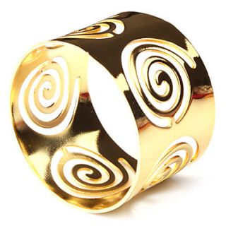 Set of 4 Modern Spiral Design Zinc Alloy Napkin Ring