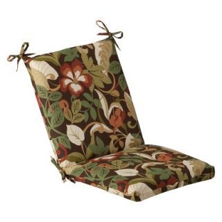 Outdoor Chair Cushion   Brown/Green Floral