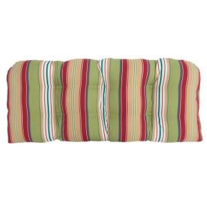 Hampton Bay Lancaster Stripe Tufted Outdoor Bench Cushion 7426 01001200