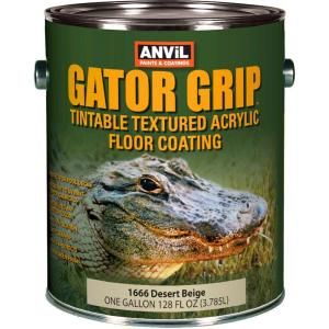 ANViL 1 gal. Desert Beige Gator Grip Acrylic Textured Solid Color Interior/Exterior Floor Coating 207958