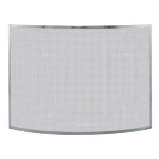 UniFlame Curved Pewter Single Panel Fireplace Screen S 1613